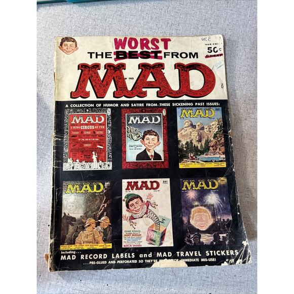 MAD: WORST FROM MAD (1958 Series) #1 W/stickers - Picture 1 of 5